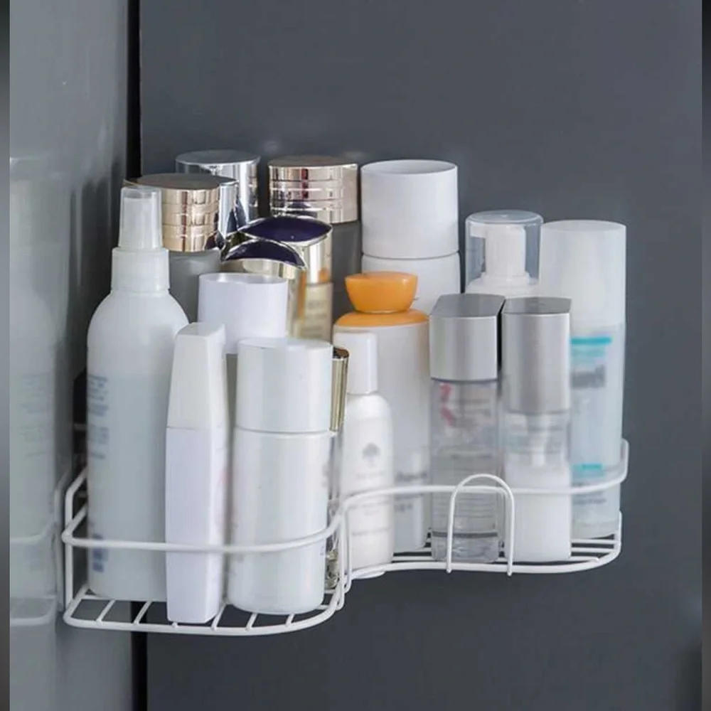 Wall mounted bathroom storage rack
